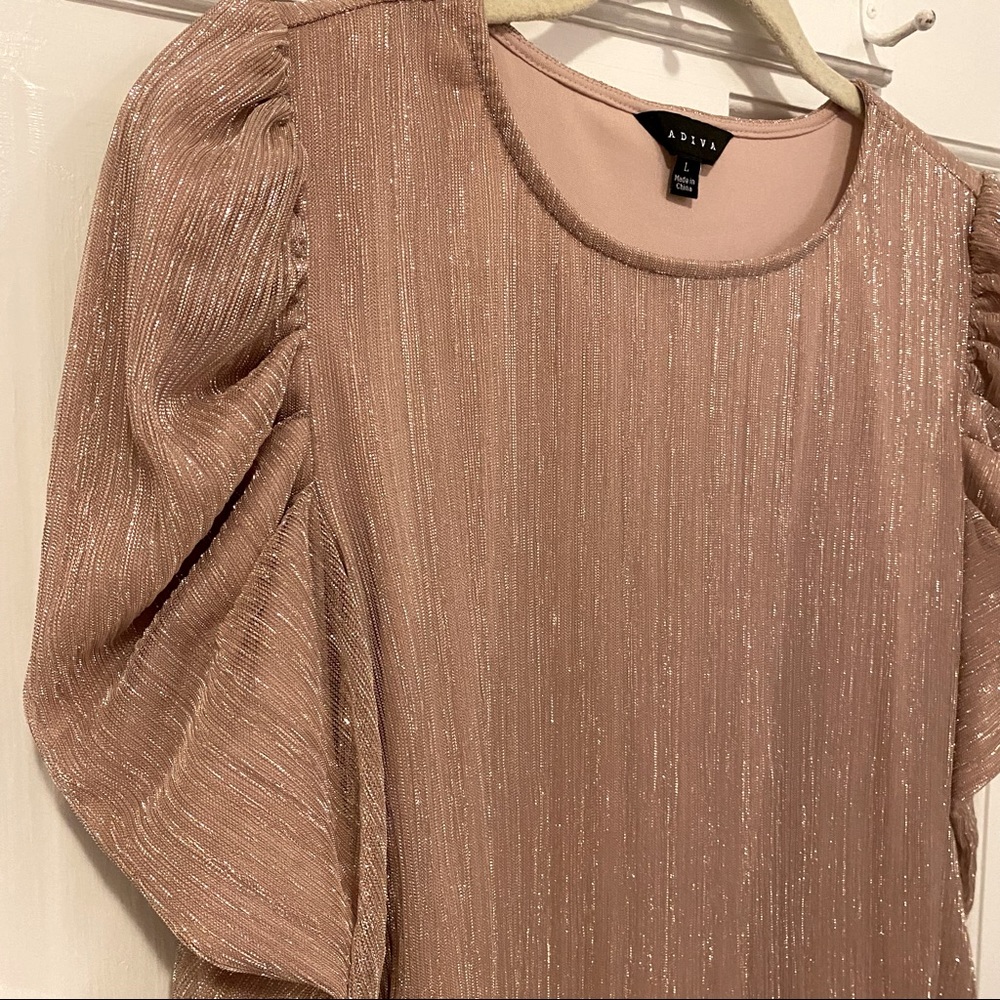 Adiva- Puff Sleeve Top - Large